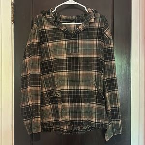 Vermont flannel hooded pullover